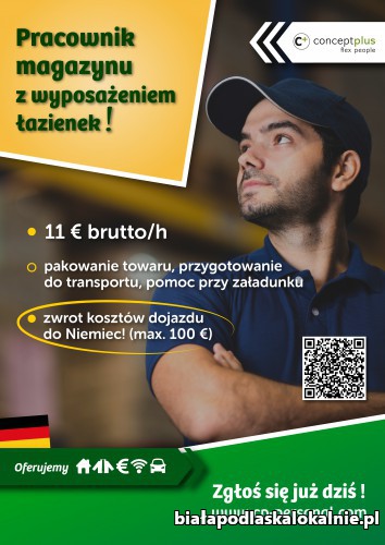 Pracownik magazynu łazienek - Zwrot kosztów dojazdu do Niemiec!