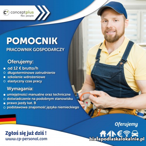 Pracownik gospodarczy (k/m) - Niemcy - 12€