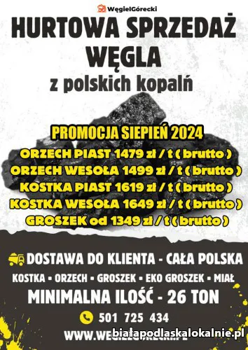 Sierpniowa promocja na węgiel hurtowy z polskich kopalni 2024