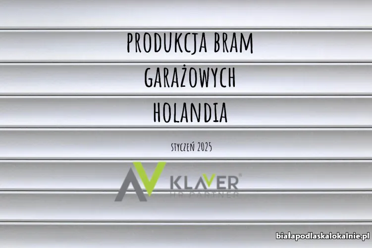 Praca Holandia - pracownik produkcji bram garażowych